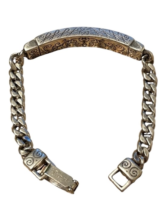 Brighton Jewelry - Brighton Sisters ID Bracelet Retired Silver-Plated Heart Link 7.75”